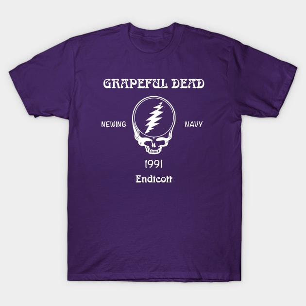 Newing Navy '91 - Endicott - Grapeful Dead T-Shirt by dtummine